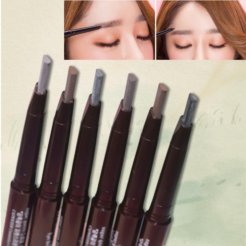 Dark Brown Dual-Ended Eyebrow Pencil - Waterproof, Smudge-Proof Brow Liner
