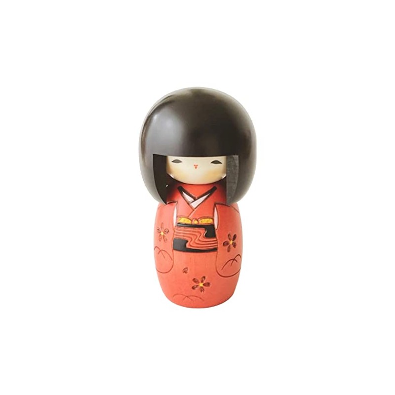 Usaburo Sosaku Kokeshi Doll Osanago Red Color Small Size Made