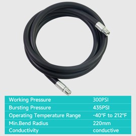 CreFiTech 3/4 X 13.1FT Fuel Transfer Hose,NPT Fittings Farm 3/4 Inch ID Fuel Hose for Dispensing Diesel Gasoline Kerosene Biodiesel Oil