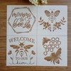 Grekywin Bees and Honeycomb Paint Stencils - 12Pcs Different Templates