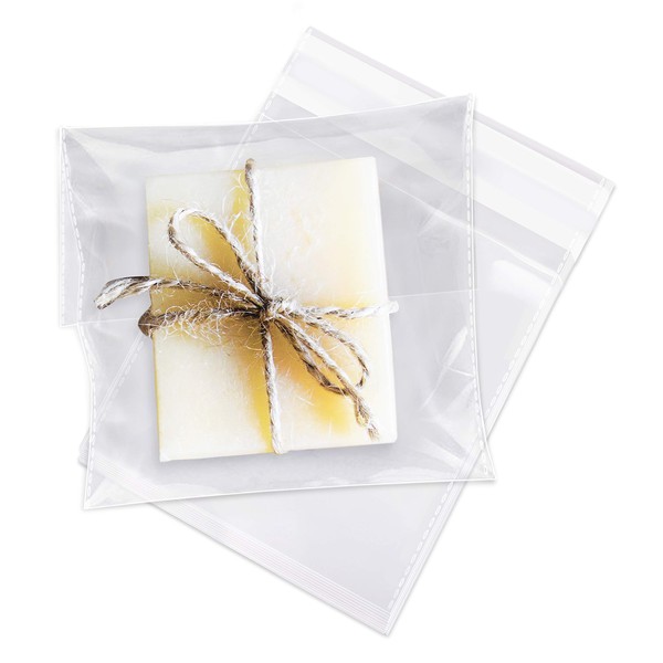 Pack It Chic - 3” X 3” (1000 Pack) Clear Resealable Cellophane Cello Bags for Jewelry, Treats, Party Favors - Self Seal