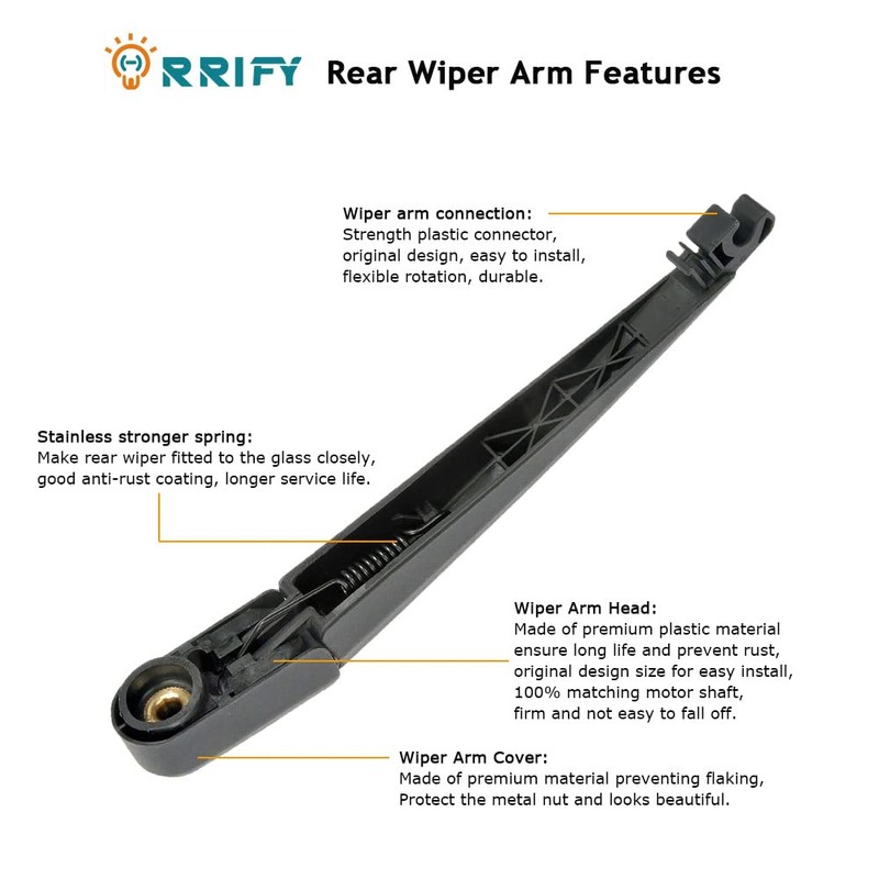 ORRIFY Rear Windshield Wiper Arm Blade Set 85241-42040 for Toyota