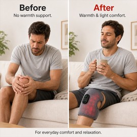 Rechargeable Red & Near-Infrared Light Knee Wrap with Adjustable Warmth – Cordless Wellness Wrap for Everyday Relaxation