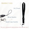 MOODKEY 1PC Black Neck Lanyard Detachable Solid Color Lanyard Badge