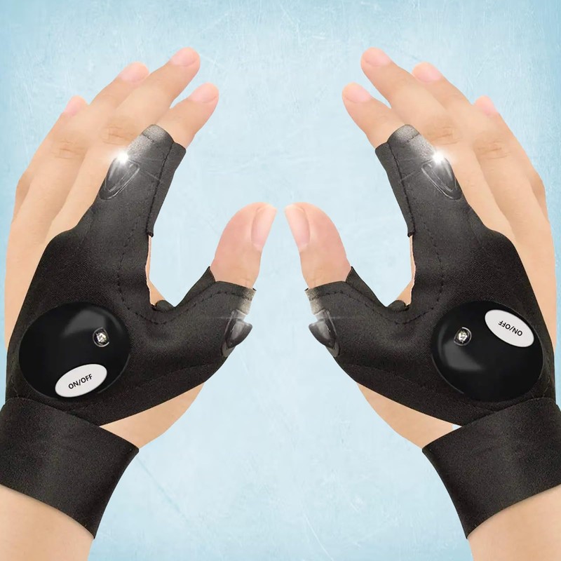 Evapure LED Flashlight Gloves – Hands-Free Light Gloves with Finger
