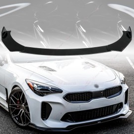 HAN For 18-21 Kia Stinger GT-Line Glossy Black Front Bumper Body Spoiler Lip