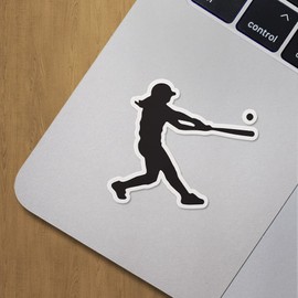 Decal Stickers of Softball Batter Girl Premium Indoor (No Waterproof) Vinyl Decal Stickers for Laptop Phone Accessory Helmet Car Window Mug Tuber Cup Door Wall Decoration ANDVER3072932BL