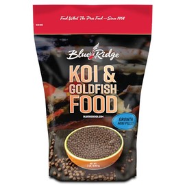 Blue Ridge Koi Fish Food 2lb - Koi Food Mini Growth Formula, Goldfish Food, Premium Fish Food for Ponds, Ponds Fish Food, Floating Pond Pellets