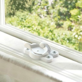 HASWARE Metal Window Sash Lock - Weatherproof and Rust-Resistant Design, Great for Cottages, Apartments, and Rental Homes (1, White)