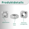 DSM Square Nuts M8 According to DIN 557, Regular Shape,