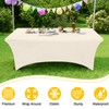 Smiry 2 Pack Spandex Table Cloth 8FT, Elastic Fitted Stretch