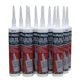 SILA-SEAL Ultra-High Temperature Red (600 Degree) 100% RTV Silicone with reclosable Nozzle (case of 12)
