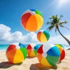 WSepascI Beach Balls, 3 Pack Rainbow Beach Ball, 20 Inch