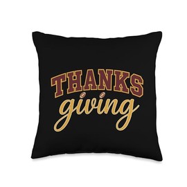 Thanksgiving Football Turkey Day Autumn Game Design Throw Pillow
