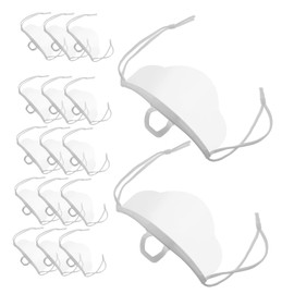 DOITOOL 20Pcs Transparent Cooking Mask Comfortable Reusable Plastic Mouth Cover for Restaurants Cafes and Retail Stores Easy to Clean and Lightweight Safety Mask for Food Service