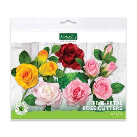Flower Pro Five Petal Rose Cutters (Set of 3) - Contains The Most Popular Sizes for Roses, 70mm, 90mm & 110mm