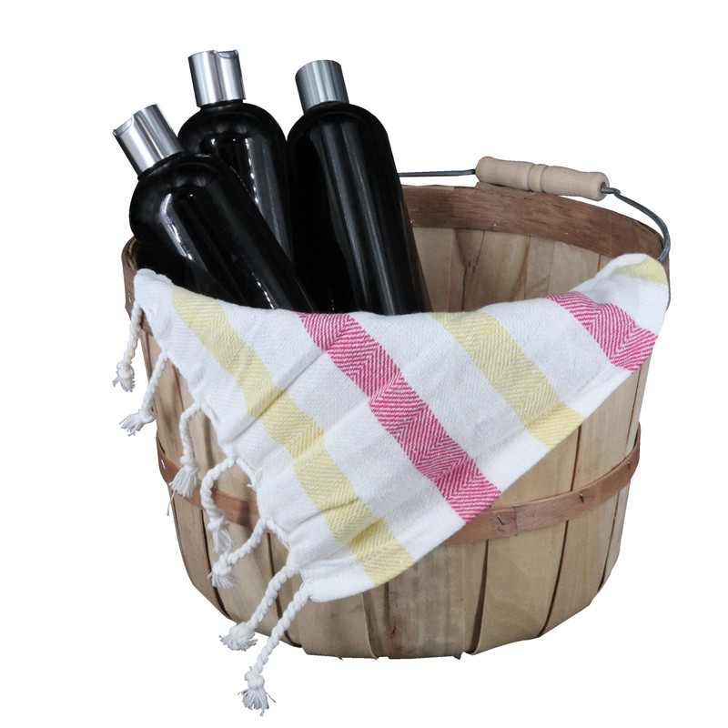 SSWBasics One Peck Basket With Handle - Set of 3