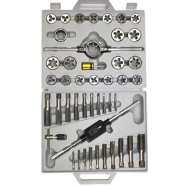 HHIP 1011-0002 45 Piece Tap & Die Set, 6-24mm - Tungsten