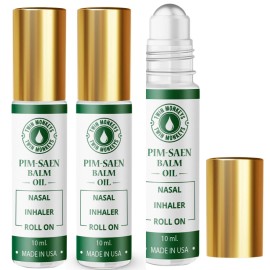Twin Monkeys Oil | Pure PIM-SAEN Balm Oil ROLL ON (Pack of 3)