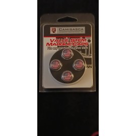 Camissaca American Flag USA Tire Valve Stem Caps - Set of Four - Fits on all Vehicles