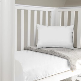 Toddler Crib Pillow Cases 33x46cm White, 2pc 400 Thread Count 100% Long Staple Cotton Luxurious Sateen Weave Baby Small Pillow Cases For Crib Bed By Pizuna