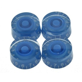 KAISH 4pcs Blue with White Number Guitar Speed Dial Knobs Control Knob fits LP Guitar