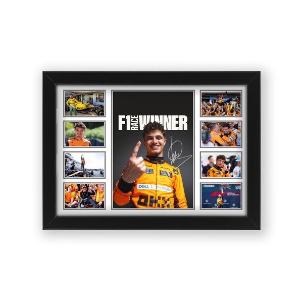Lando Norris 2024 F1 Race Winner Signed Poster Print -