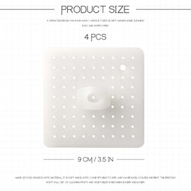 Vegetable Brush,White 4PCs Potato Scrubber PE Hard and Soft Side,Vegetable Scrubber for Potato Mushroom Carrot Fruit,Vegetable Brush Scrubber,Potato Brush Suitable for Vegetables with Soil