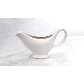 by Home Essentials & beyond - 9 oz [300ML] White Gravy Sauce Boat with Handle and Dripless Easy to pour Spout. For Dressings, Broth, etc.
