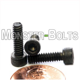 MonsterBolts - #6-32 x 1/2" Socket Head Screws, ASTM A574, Alloy Steel, Black Oxide, 100 Pack