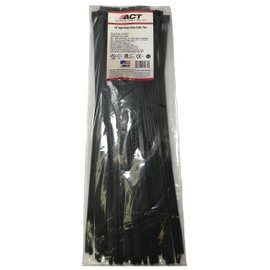 Sherco-Auto Heavy Duty Black 18.5" Inch Cable Zip Ties 175 Pounds Tensile Strength UV Resistant Wire Wrap - 50 Pack - Made in the USA