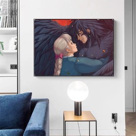 DIY 5D Diamond Art Kits for Adults, Moving Castle2 20"X 14" Round Full Drill Rhinestone Embroidery Diamonds Gem Art Craft for Home Wall Decor