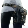 Women Motorcycle Bag PU Leather Steampunk Retro Shoulder Crossbody Bag