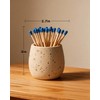 Concrete Match Holder with Striker, 2.7" x 3" Decorative Matchstick