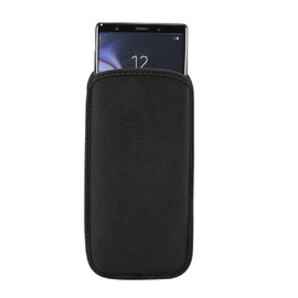DFV mobile - Soft Pouch Case Neoprene Waterproof and Shockproof Sock Cover, Slim Carry Bag for ORBIC Maui+ (2023) - Black
