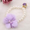 Collar de con Flor de Perlas con Campana, Collar Elástico
