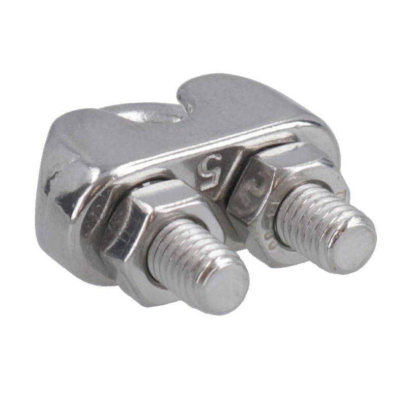 5mm Wire Rope/Cable Grip/Clamp Stainless Steel 316 Marine Grade 10