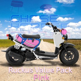 Chase Harper USA - Ruckus Value Pack - 5000 Under The Seat Bag and 105000 Barrel Bag Combo - Compatible with All Ruckus Model Years With Stock Frame – Pink