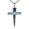 URONE Cross Necklace 925 Sterling Silver Nails Cross Pendant Necklace