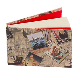 Magicamente Carta A6 Sketchbook, Sketchbook, Drawing Pad 14.8 x 10 cm, Hard Cover, Gold Powder, 96 Sheets, Smooth Suede Paper, Venice