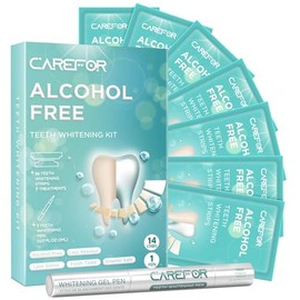 CAREFOR- Fórmula avanzada de blanqueamiento para dientes sensibles: nuestras tiras blanqueadoras de dientes están elaboradas con una fórmula aprobada por dentistas que es suave con el esmalte dental