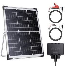 20W 12Volt Solar Battery Charger, Solar Battery Trickle Charger Maintainer with Charge Controller+360°Adjustable Mount Bracket, Callsun Solar Panel Kit Waterproof for Car Boat Marine RV Trailer