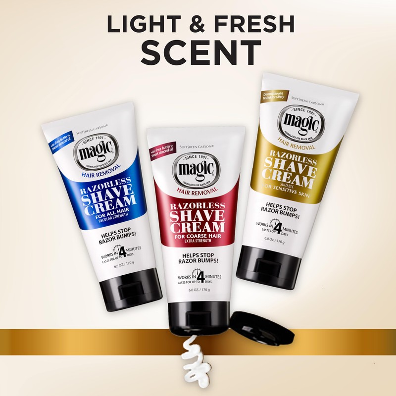 SoftSheen-Carson Magic Razorless Shaving Cream, Depilatory Hair Removal Cream, Works