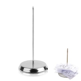 Stainless Steel Receipt Spike - Ticket Holder Straight Rod Bill Spike Paper Memo Holder for Restaurant Office Hotel