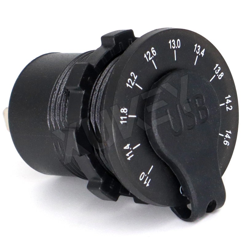 Array 12-24V QC3.0 Quick Charge Dual USB Car Charger Waterproof