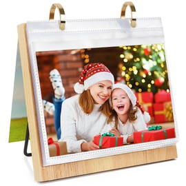 5x7 Desk Landscap Photo Album Desktop Standing Flip Photo Album on Stand Horizontal Photo Collection Tabletop