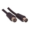 Aptii Coaxial TV Aerial Plug to Socket Fly Lead Black
