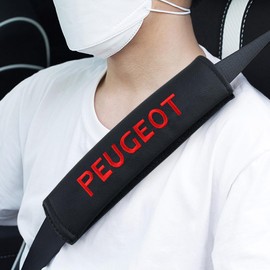 2pcs Car Universal Seat Belt PU Belt Pads Compatible with 208 408 2008 3008 4008 5008 Car SUV Truck Interior Accessories