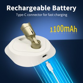 LEASTYLE LED Wireless Spotlights with Remote,RGBW Rechargeable Up Lights Indoor,16 Color Changing Battery Operated Light with Timer Dimmable Accent Light for Grow Parties,White+Gold,2 Pack