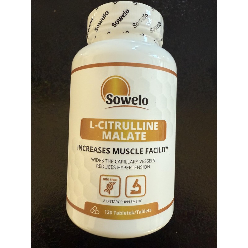 Sowelo L-Citrulline Malate, 1000 mg, Dietary Supplement with Citrulline Malate,